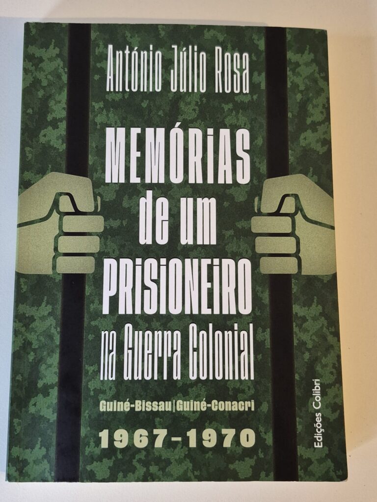 Capa do livro "Memórias de um Prisioneiro na Guerra Colonial" de António Júlio Rosa