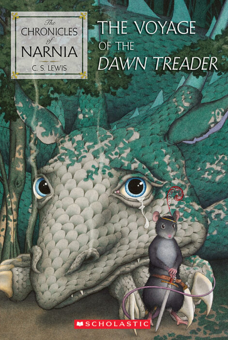 Capa de "The Voyage of The Dawn Treader", o terceiro volume das Crónicas de Nárnia, de C.S. Lewis
