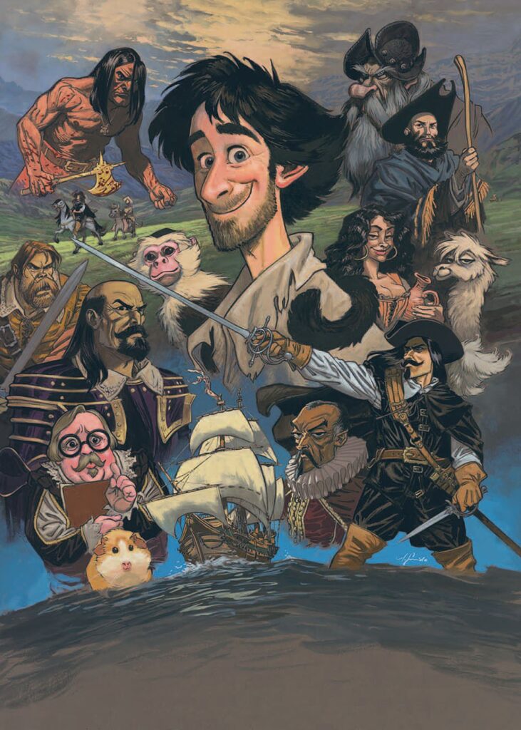 Ilustrações de "O Burlão Nas Índias", da autoria de Juanjo Guarnido