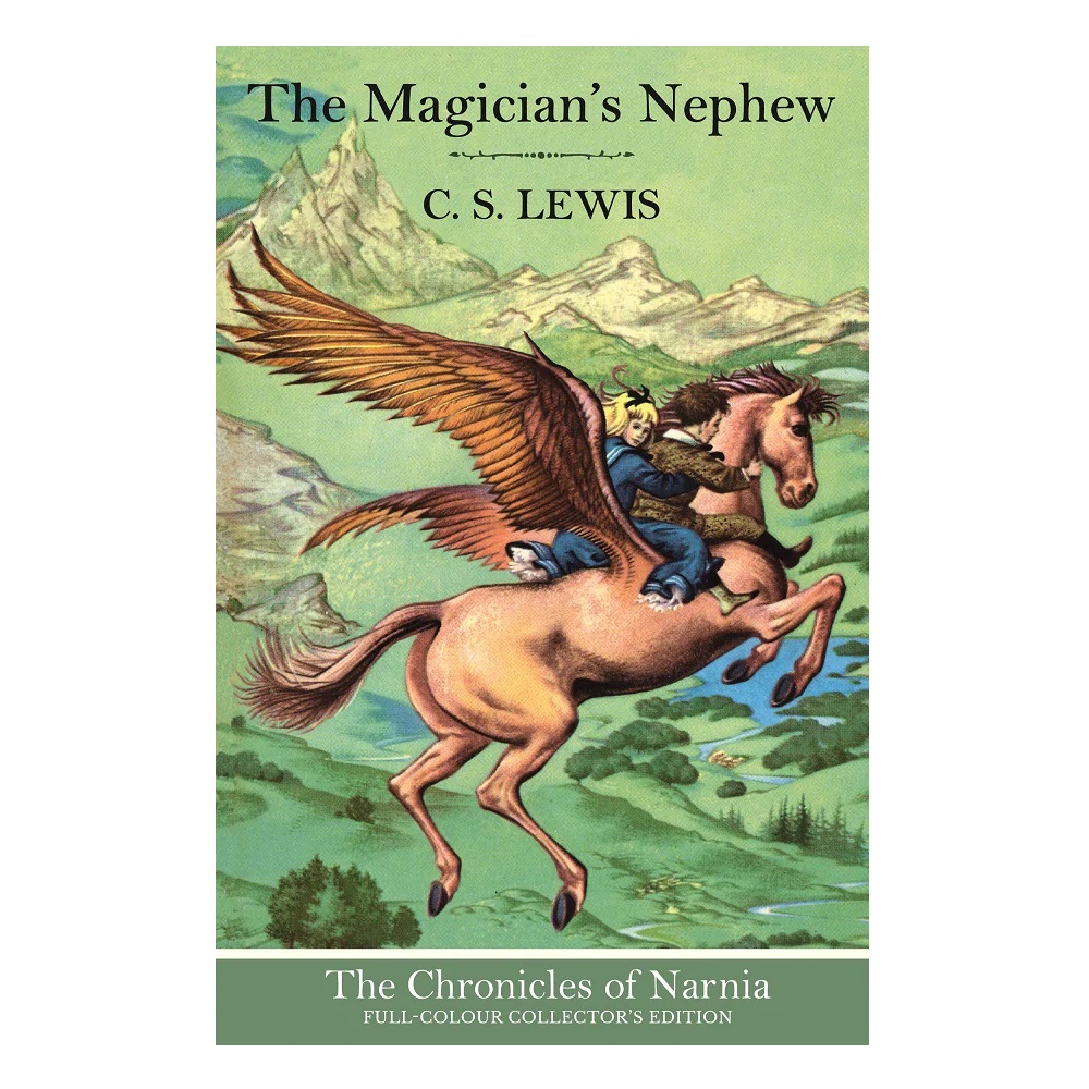 Capa original de "The Magician's Nephew", sexto volume das Crónicas de Nárnia do escritor Irlandês C.S. Lewis